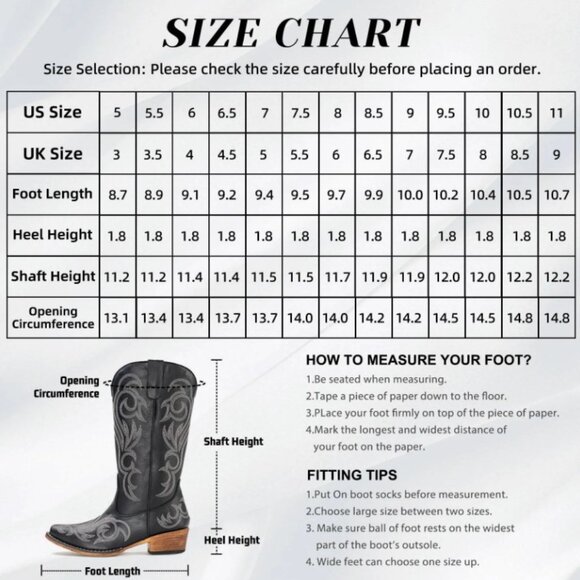 NWT Gorgeous Embroidered Mid Calf Western Cowboy Boots for Women Great Fall Look - Picture 5 of 7